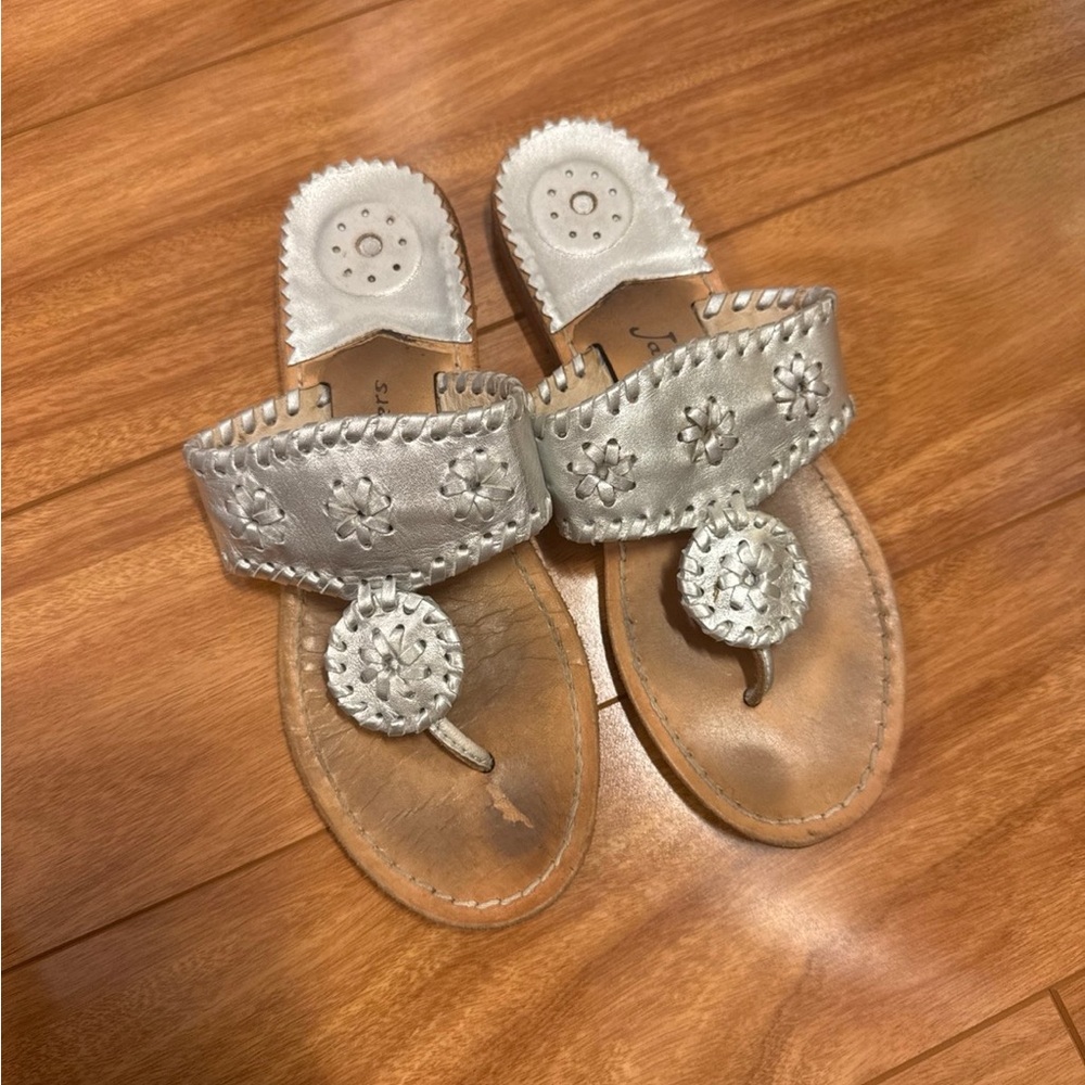 Women's Jack Rodger’s Silver Embellished Sandals
